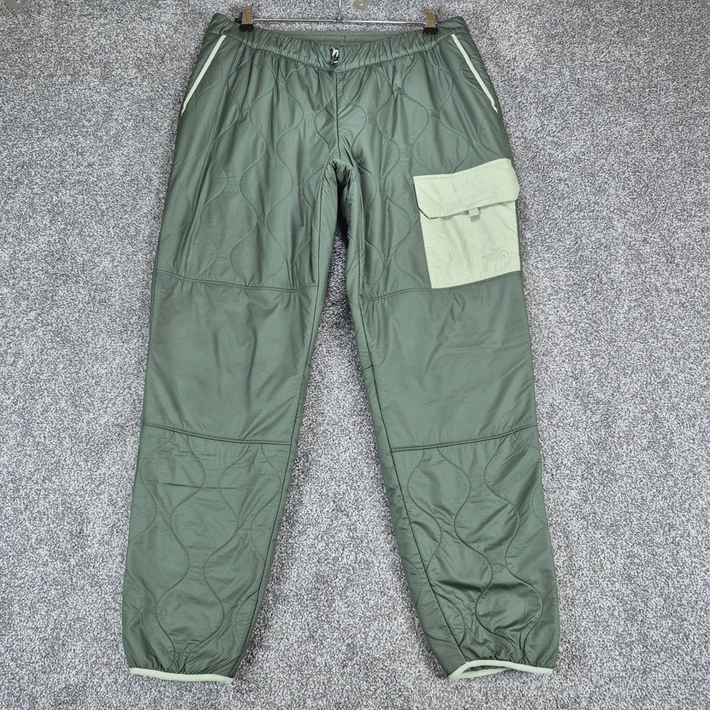 The North Face Royal Arch Pants Womens Medium Green Quilted Puffer Fleece Lined
